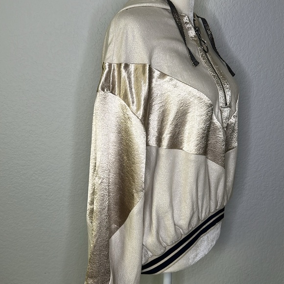 Free People Starshine Quarter Zip Jacket in Ivory Combo XS - Picture 6 of 15